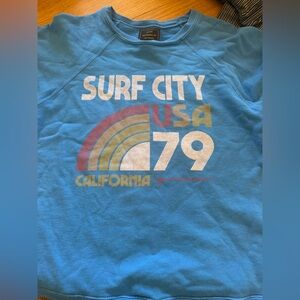 Surf City USA Blue Graphic Sweatshirt